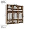 Guarda-Roupa 6 Módulos 12 Portas 9 Prateleiras Frame CabeCasa MadeiraOriginals - 4