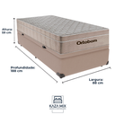 Ver imagem 3 de Cama Baú Solteiro Bege+colchão Airtech Molas Ortobom