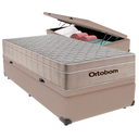 Ver imagem 1 de Cama Baú Solteiro Bege+colchão Airtech Molas Ortobom