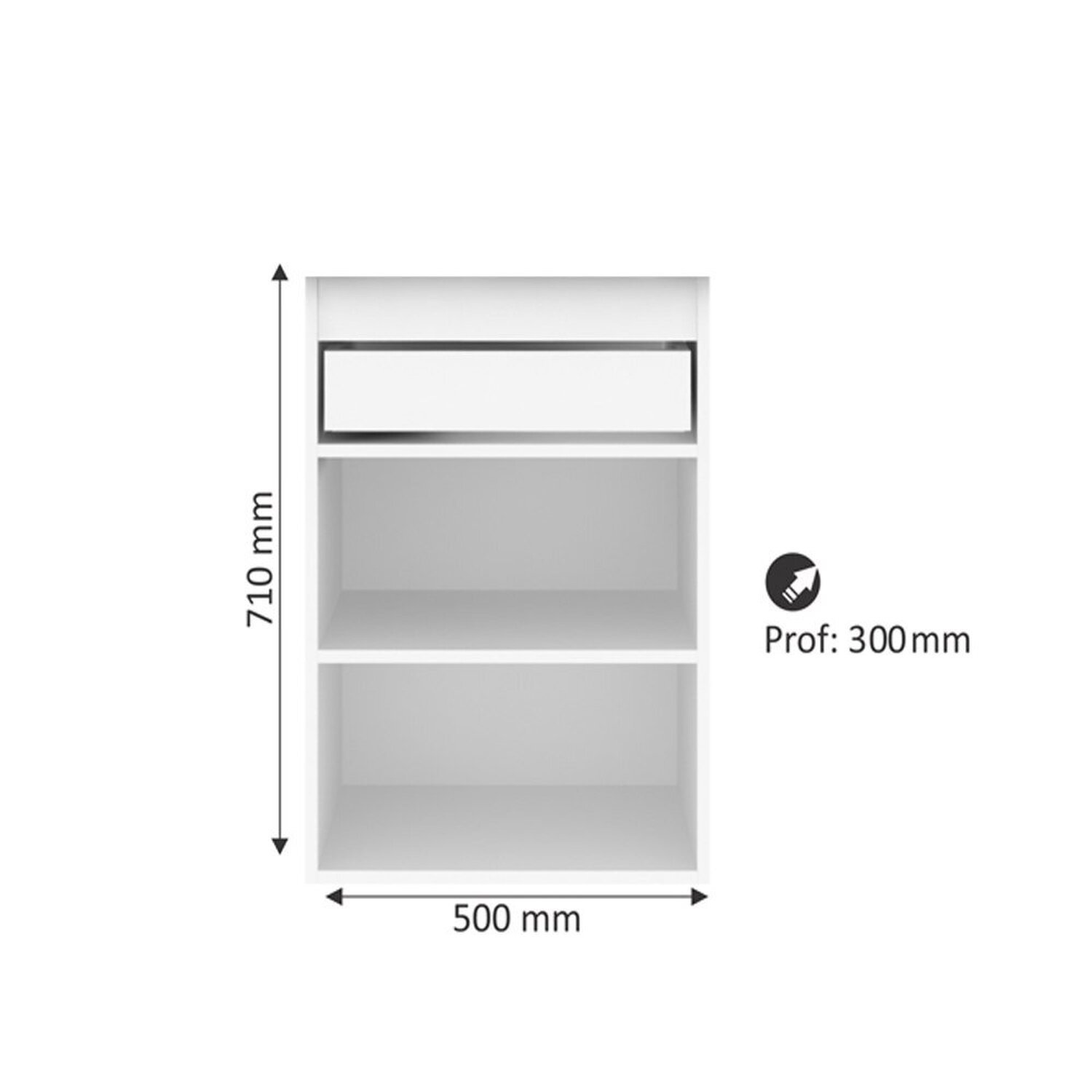 Gabinete de Banheiro 50cm sem Cuba/lavatório Ref 501 - 2