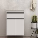 Ver imagem 1 de Gabinete de Banheiro 50cm sem Cuba/Lavatório Ref 501 Branco