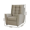 Ver imagem 5 de Poltrona do Papai Reclinável Bege Suede Parma Shop Jm