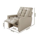 Ver imagem 3 de Poltrona do Papai Reclinável Bege Suede Parma Shop Jm