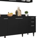 Ver imagem 6 de Armário de Cozinha Cp13 e Tampo 178cm Pérola M24 Preto - Mpozenato