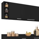 Ver imagem 5 de Armário de Cozinha Cp13 e Tampo 178cm Pérola M24 Preto - Mpozenato