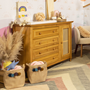 Ver imagem 2 de Cômoda Infantil Feliz 4 Gavetas Madeira Maciça com Porta de Tela Trançada