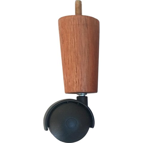 1 Pé para Cama 13cm Cor Mel Box Casal Rodizio para Moveis Box Solteiro