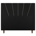 Ver imagem 3 de Cabeceira Cama Box Casal King Size Dallas 195cm Suede Preto - Desk Design