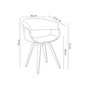 Ver imagem 2 de Kit 4 Cadeiras de Jantar Estofada Giratória Betina Rivatti