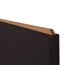Ver imagem 3 de Cabeceira Cama Box Queen 1,60m Estofada Detalhe em Madeira Java Linho Marrom Escuro