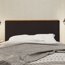 Ver imagem 2 de Cabeceira Cama Box Queen 1,60m Estofada Detalhe em Madeira Java Linho Marrom Escuro