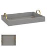 Bandeja em Mdf Cinza 29,8x22,8x8cm - Florarte - 1