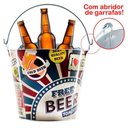 Ver imagem 2 de Kit 2 Baldes de Gelo para Cerveja Estampado em Metal Galvanizado 4,8 Litros