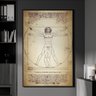 Quadro Decorativo 1 Tela Artista Leonardo da Vinci o Homem Vitruviano - 2