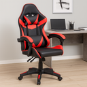 Ver imagem 4 de Cadeira Gamer Escritório Reclinável Ergonômica Giratória com Rodinhas X-on - Vermelha
