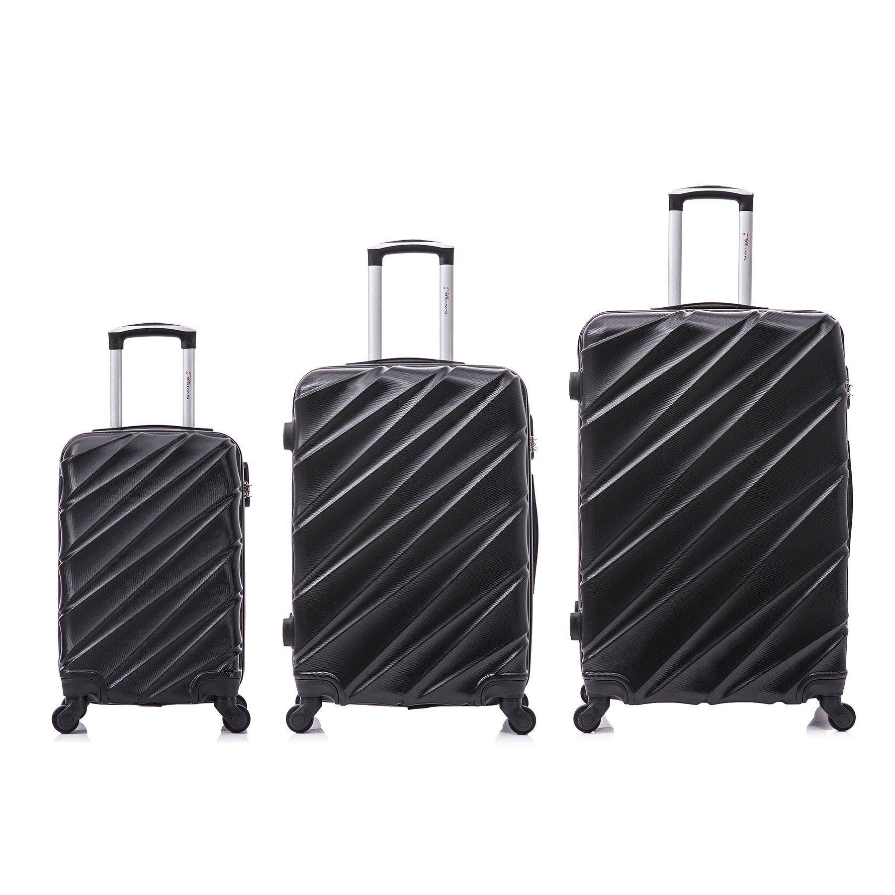 Kit Malas de Viagem Abs Preto Pmg Havana Swiss Move Rodinha 360º - 7