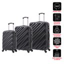 Ver imagem 2 de Kit Malas de Viagem Abs Preto Pmg Havana Swiss Move Rodinha 360º