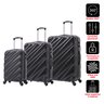 Kit Malas de Viagem Abs Preto Pmg Havana Swiss Move Rodinha 360º - 2