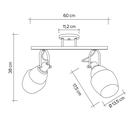 Ver imagem 3 de Spot Trilho Moderno Direcionável Vittra 2 Lâmpadas E27 Bivolt Branco 110v/220v
