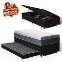 Ver imagem 2 de Cama Box Baú com Colchão de Espuma D45 Pillow Top Fort Comfort + Auxiliar Unique Solteiro 88cm