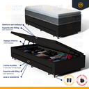 Ver imagem 6 de Cama Box Baú com Colchão de Espuma D45 Pillow Top Fort Comfort + Auxiliar Unique Solteiro 88cm