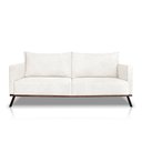 Ver imagem 2 de Sofá Living 2 Lugares com Pés de Ferro Almofadas Soltas 180cm Saiph Bouclê Off White G63 - Gran Belo