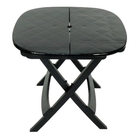 Mesa Dobrável De Plástico Resistente Prática Barata:Preta