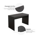 Ver mais imagens de Escrivaninha Mesa Escritório Office 120cm Cali Preto