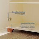 Ver imagem 6 de Armário Multiuso Pés e Tampo em Madeira Maciça Ananda CabeCasa MadeiraOriginals Off White/Mel 100% MDF