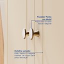 Ver imagem 7 de Armário Multiuso Pés e Tampo em Madeira Maciça Ananda CabeCasa MadeiraOriginals Off White/Mel 100% MDF