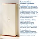 Ver mais imagens de Armário Multiuso Pés e Tampo em Madeira Maciça Ananda CabeCasa MadeiraOriginals