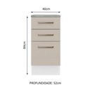 Ver imagem 3 de Balcão 40 Cm 3 Gavetas Branco/crema Agata Madesa