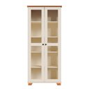 Ver imagem 2 de Estante Livreiro Pés e Tampo em Madeira Maciça Porta Vidro Ananda CabeCasa MadeiraOriginals Off White 100% MDF
