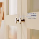 Ver imagem 7 de Estante Livreiro Pés e Tampo em Madeira Maciça Porta Vidro Ananda CabeCasa MadeiraOriginals Off White 100% MDF