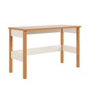Ver imagem 2 de Escrivaninha Mesa Escritório em Ananda 120cm MDF CabeCasa MadeiraOriginals Off-White e Mel Marrom