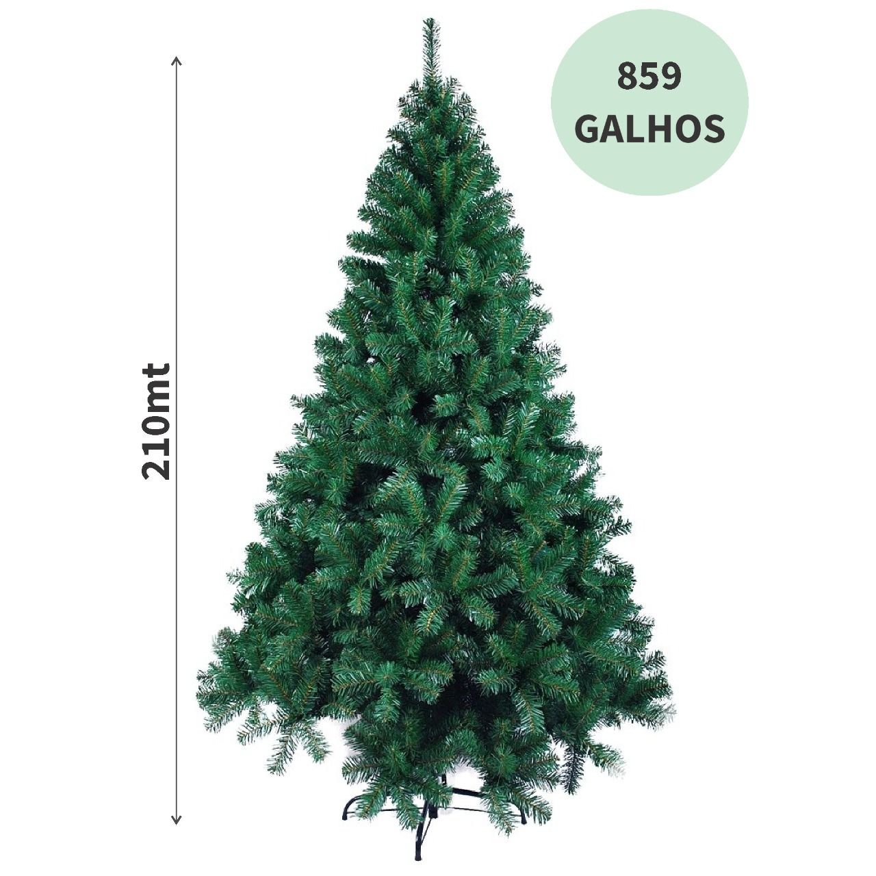 Árvore de Natal Pinheiro Natalino Verde 210mt com 859 galhos Cheia Decore  Fácil Shop | MadeiraMadeira