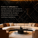 Ver imagem 5 de Placa Vinílica Marmorizada 3mm Nero D'Oro 2,75x1,20m (3,30m²/Placa) Preto Graddus