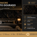 Ver imagem 7 de Placa Vinílica Marmorizada 3mm Nero D'Oro 2,75x1,20m (3,30m²/Placa) Preto Graddus