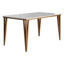 Ver imagem 2 de Mesa de Jantar com Vidro 6 Lugares Multimóveis Cr50251 Imbuia/off White