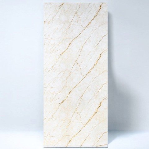 Placa Vinílica Marmorizada 3mm Crema 2,75x1,20m (3,30m²/Placa) Bege Graddus