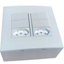 Ver imagem 4 de Caixa 4x4 Versatil Sobrepor Branco MarGirius Slim Sobrepor 4x4" 4 Interruptor Simples + 2 tomadas 10