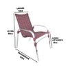 2 Cadeiras Emily Cor Vinho Dark, Estrutura Alumínio Polido, área Interna E Externa - 3