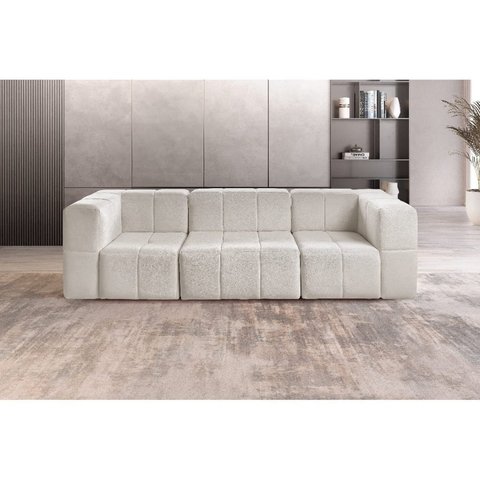 Sofá Modular 3 Lugares Bouclé