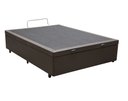 Ver imagem 1 de Cama Box Baú Viúvão Blindado Linhão Marrom Com 128Cm de Largura