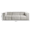 Ver imagem 5 de Sofá Modular 3 Lugares Bouclé Cinza