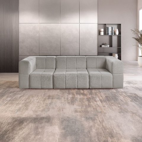 Sofá Modular  3 Lugares Bouclé