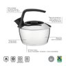 Chaleira Tramontina em Aço Inox com Fundo Triplo Cabo Preto 1,5 L - 2