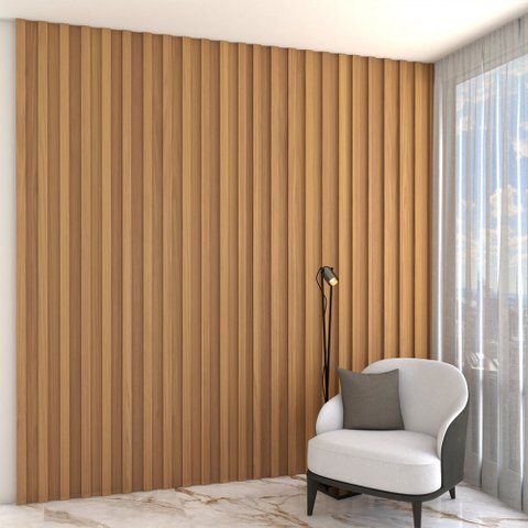 Painel para Tv 100% Mdf Ripado Decoração Freijó - Panorama Móveis