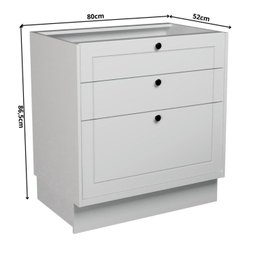 Cozinha Compacta 5 Peças 2 Balcões com Tampo 2 Armários Aéreos e Cristaleira em MDF Sevilha Branco/Carvalho - 12