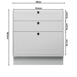 Cozinha Compacta 5 Peças 2 Balcões com Tampo 2 Armários Aéreos e Cristaleira em MDF Sevilha Branco/Carvalho - 13